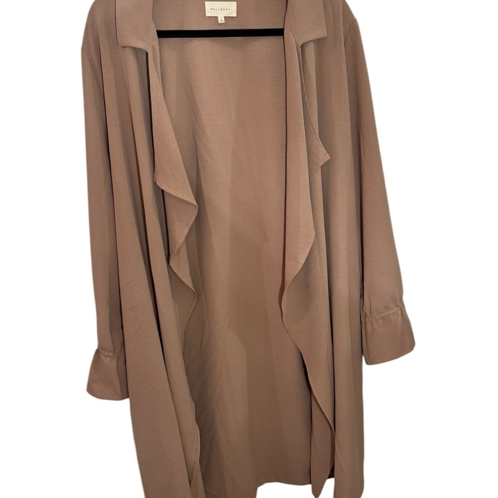 MELLODAY Women's Tan Open Front Cardigan